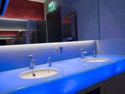 Star West Plumbing Blue Duel Bathroom Sinks